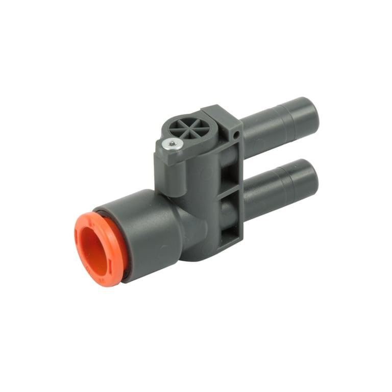 Riegler 153574 Y-Verbinder EB 80, Stecknippel Ø 8 mm, Schlauch-Ø 10 mm, schwarz