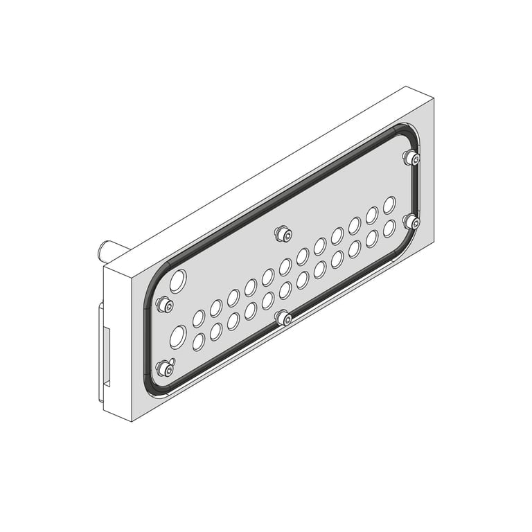 Riegler 153692 Montagesatz Spritzbereich EB 80, für 8-12 Positionen, Aluminium