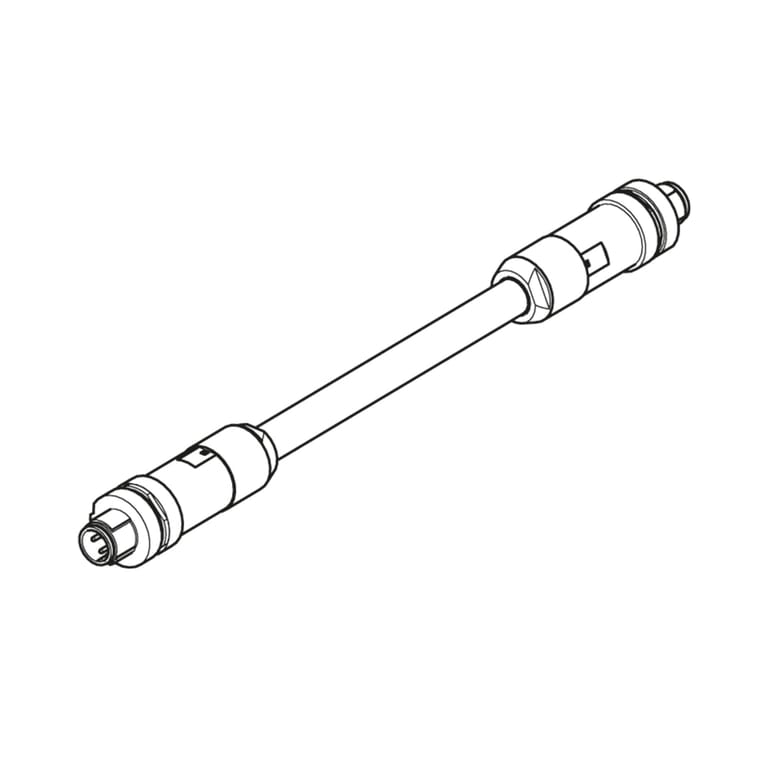 Riegler 153748 Bus-Kabel, M12 Stecker 0° / M12 Stecker 0°, 4-pol., D-kod., 3 m