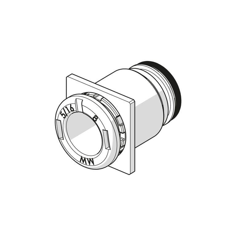 Riegler 153915 EB 80 Quadrateinsatz Ø 8 mm für Ventil-Grundplatte, VPE 10 Stk.