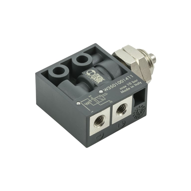 Riegler 154036 3/2-Miniventil, mech., Stößel, Schalttafeleinbau, NC, M5 seitl. - Bild 1