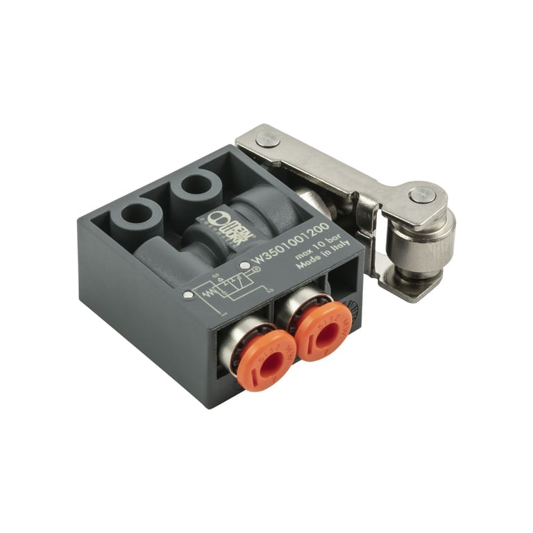 Riegler 154077 3/2-Wege-Miniaturventil mechan., Rollenhebel, NO, 4 mm seitlich - Bild 1