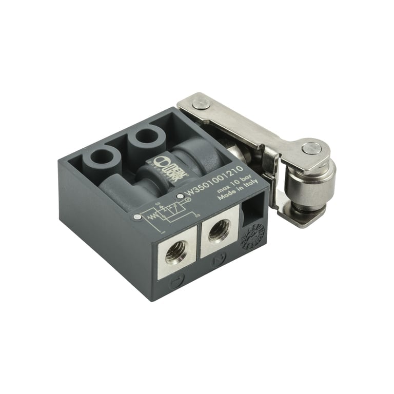 Riegler 154087 3/2-Wege-Miniaturventil, mechanisch, Rollenhebel, NO, M5 seitlich - Bild 1