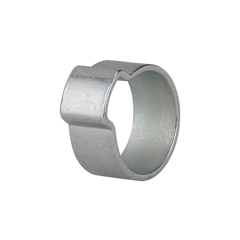 Riegler 114156 1-Ohr-Schl.klemme, Stahl glanzv. (W1), 14-16mm, 7mm, VPE 10 Stk.
