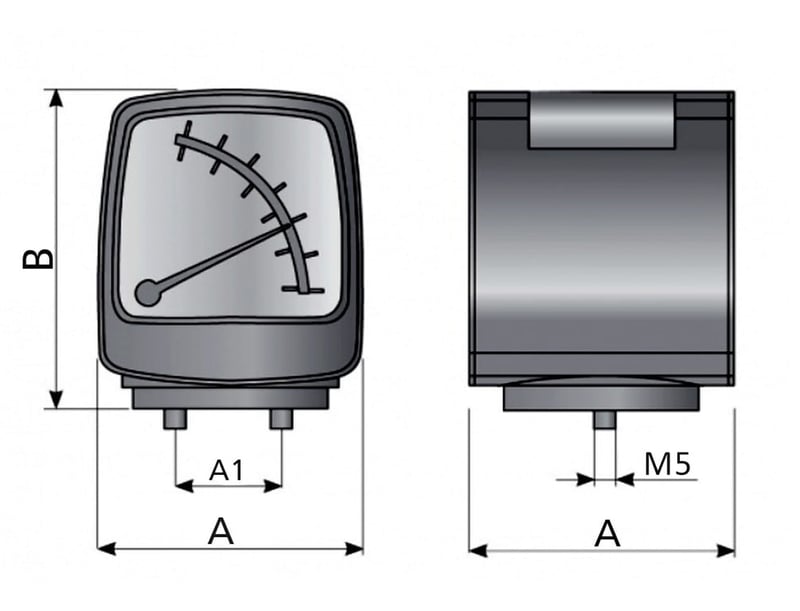 Riegler 156358 Differenzdruckmanometer, eckig, für Serien FUTURA und multifix - Bild 2