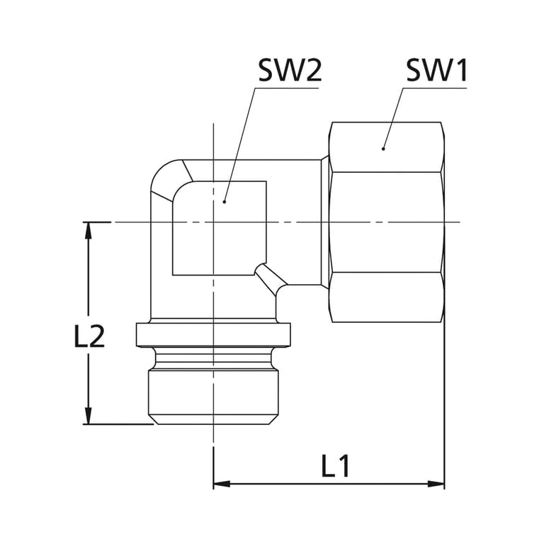 Riegler 159201 Winkel-Einschraubverschraubung, M14x1,5a., Rohr-A-Ø8, Stahl verz. - Bild 2