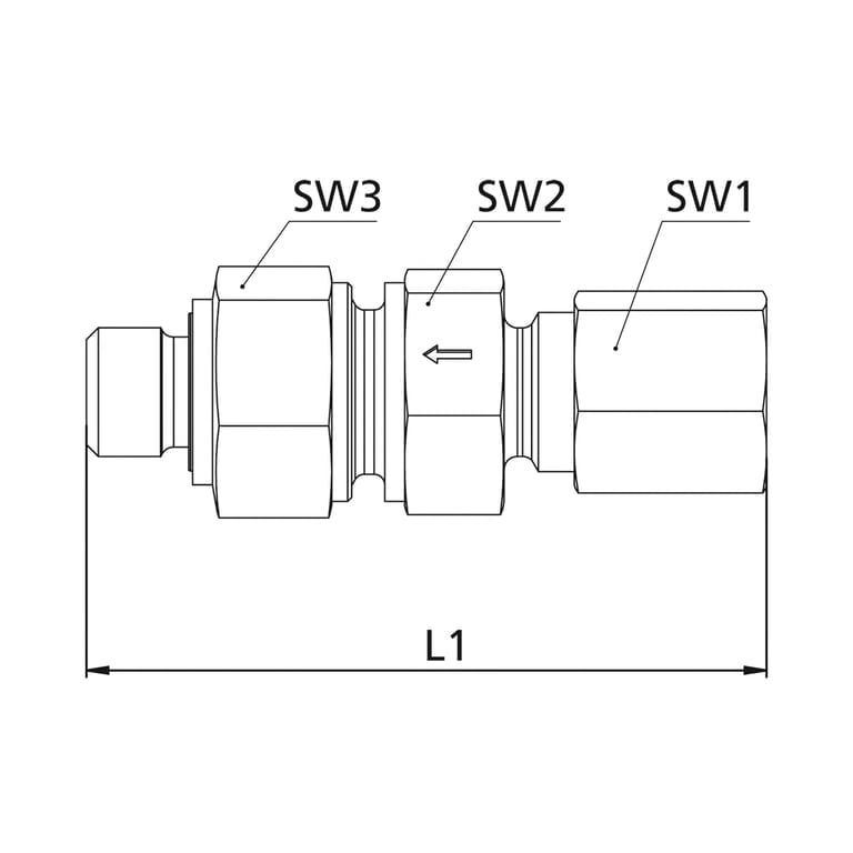 Riegler 159462 Rückschlagvent., G1/2a., Rohr-AØ 14mm, PN max. 400, Stahl verz. - Bild 2