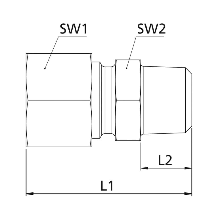 Riegler 159643 Gerade Einschraubverschraubung, R 1/2 a., Rohr-Ø 16, Stahl verz. - Bild 2