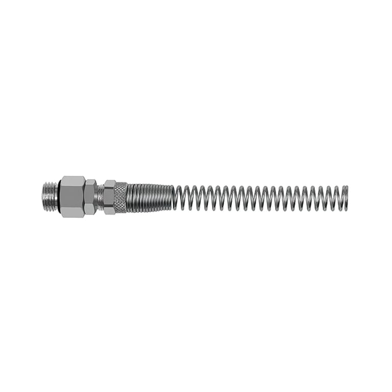 Riegler 110660 Gerade Einschraubverschraubung, Knickschutzf. drehb. G1/4a., SW12