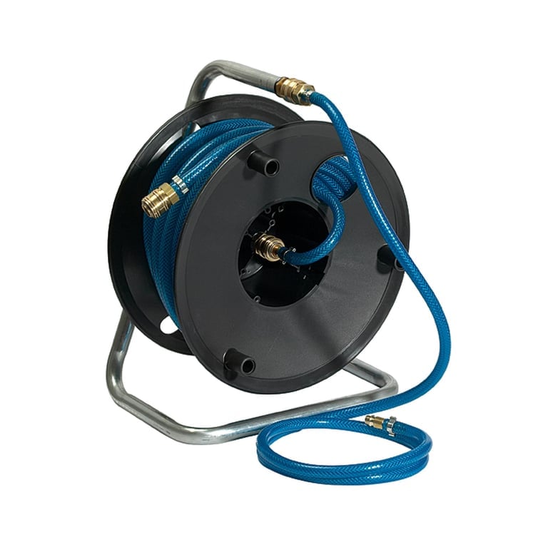Riegler 113976 Druckluft-Schlauchtrommel, 20 m PVC-Schl. Ø 15x9, Kupplung NW 7,2