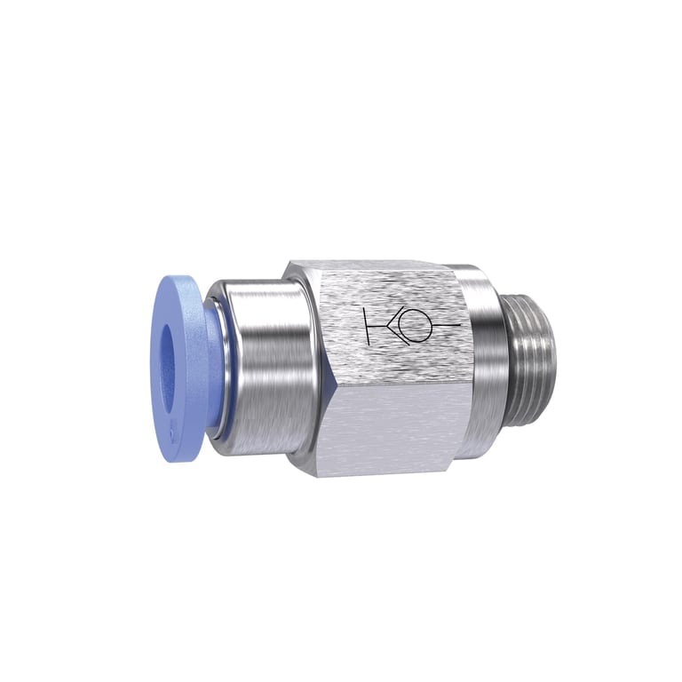 Riegler 151442 Gerade Steckverschraubung »Blaue Serie«, selbstabsper., G 1/4 a. - Bild 1