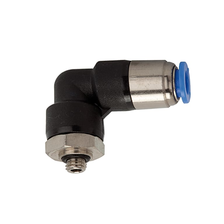 Riegler 110184 L-Steckverschraubung »Blaue Serie«, selbstabsperr., G 1/8 a. Ø4mm - Bild 1
