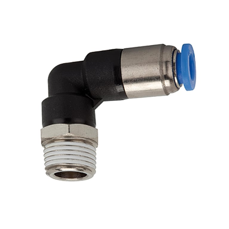 Riegler 110201 L-Steckverschraubung »Blaue Serie«, selbstabsperr., R 3/8 a. Ø8mm - Bild 1