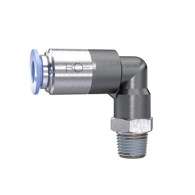 Riegler 151476 L-Steckverschraubung »Blaue Serie«, selbstabsperrend, R 1/8 außen - Bild 1