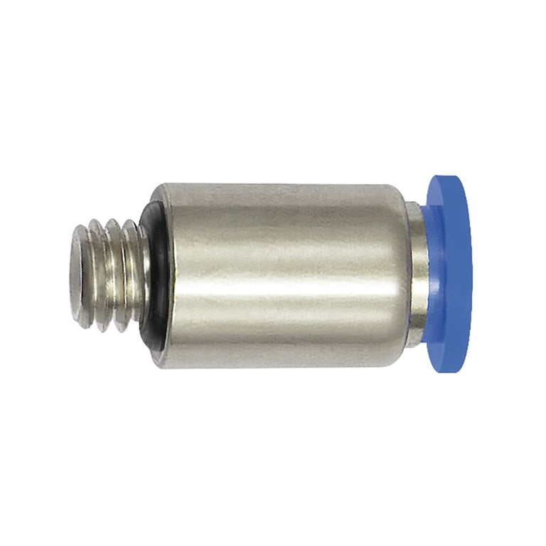 Riegler 148802 Gerade Steckverschraubung »Blaue Serie« mini, rund, M5 - Bild 1