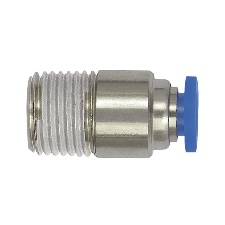 Riegler 148812 Gerade Steckverschraubung »Blaue Serie« mini, rund, R 1/8 - Bild 1