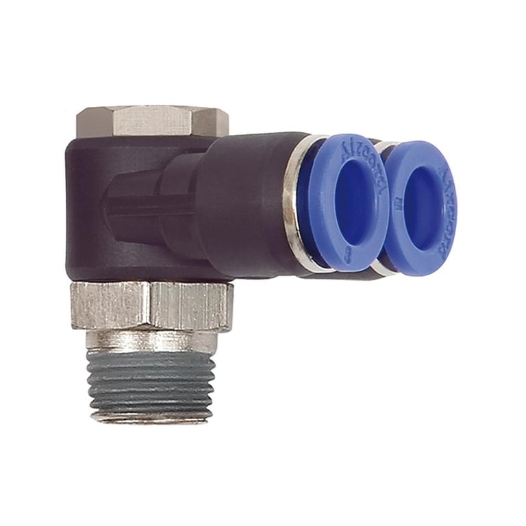 Riegler 135656 Y-Winkelsteckverschraubung »Blaue Serie«, drehbar, R 1/4 a. Ø 6mm - Bild 1