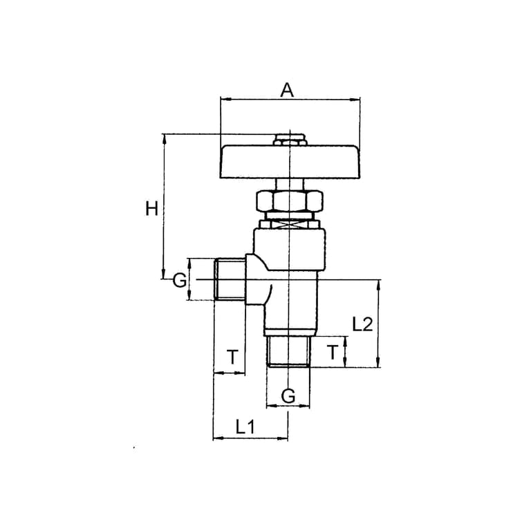 Riegler 103721 Eck-Absperrventil, Messing, AG, G 1/4, DN 5,5 - Bild 2