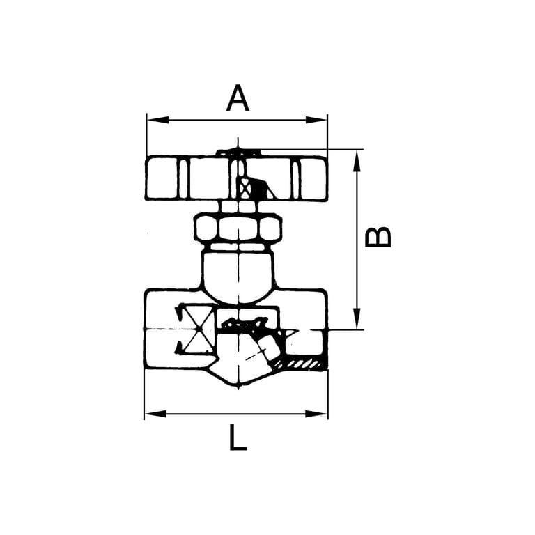 Riegler 103719 Absperrventil, Messing, AG, G 3/8, DN 8 - Bild 2