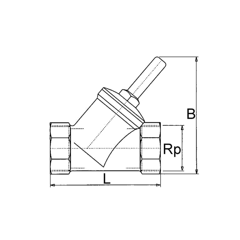 Riegler 103828 Rückschlagventil, Schrägsitzausführung, MS, Rp 1,  0,5 bar - Bild 4