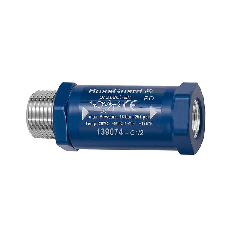 Riegler 139073 Schlauchbruchsicherung »Hose Guard«, Alu/Polyacetat, G 3/8 AG/IG - Bild 1