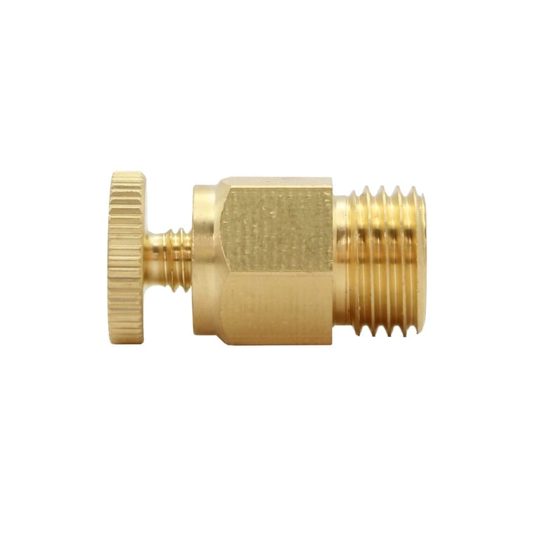 Riegler 103741 Ablass- und Entlüftungsventil, Messing, gerade Form, G 1/8