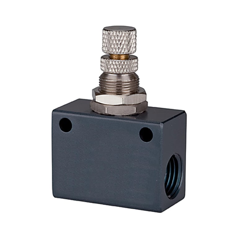 Riegler 115508 Drosselrückschlagventil »ASC«, in Blockform, Aluminium, G 3/8 - Bild 1