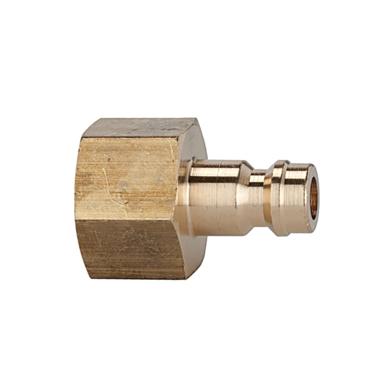 Riegler 107152 Nippel für Kupplungen NW 5, Messing blank, G 1/4 IG, SW 17
