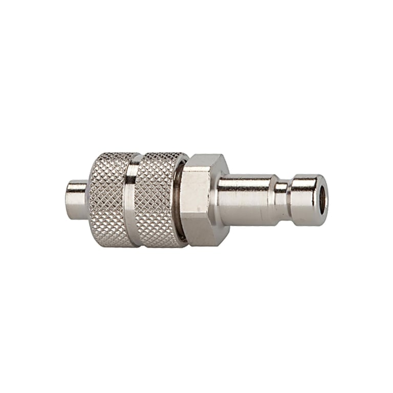 Riegler 107099 Nippel für Kupplungen NW 2,7, Messing vern., für Schlauch 4x3