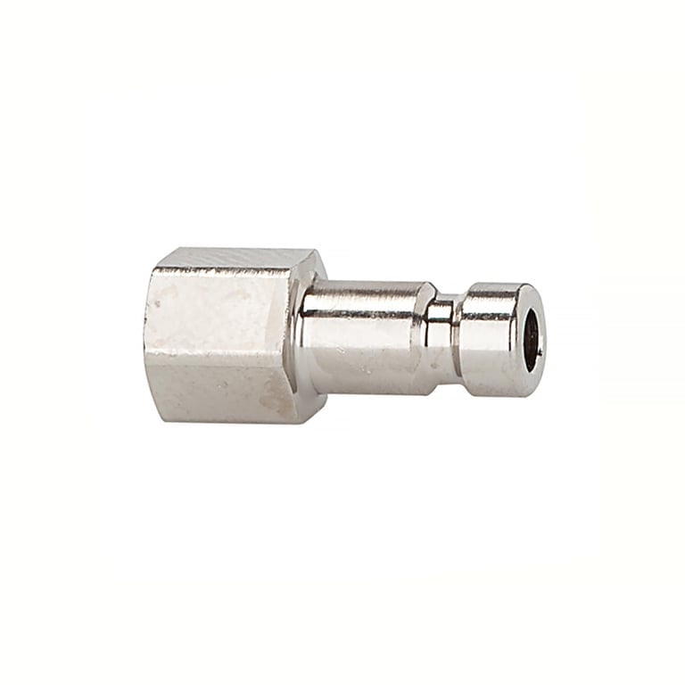 Riegler 107105 Nippel für Kupplungen NW 2,7, Messing vern., G 1/8 IG, SW 12