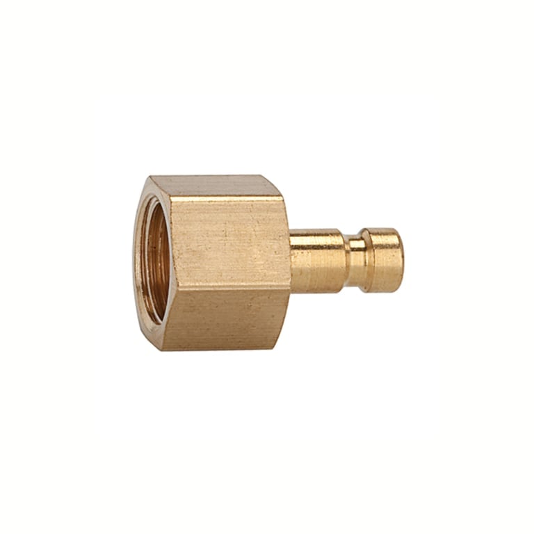 Riegler 107085 Nippel für Kupplungen NW 2,7, Messing blank, M5 IG, SW 7