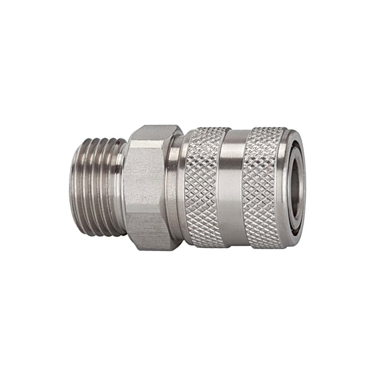 Riegler 107334 Schnellverschlusskupplung NW 7,2, Edelstahl 1.4305, G 1/4 AG - Bild 1