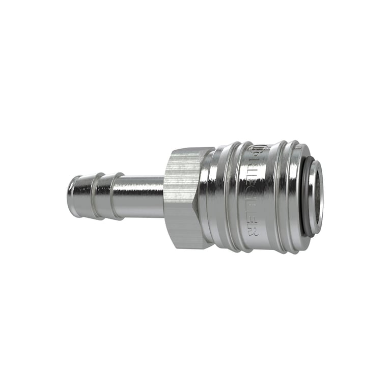 Riegler 107286 Schnellverschlusskupplung NW 7,2, Messing vernickelt, Tülle LW 6 - Bild 1