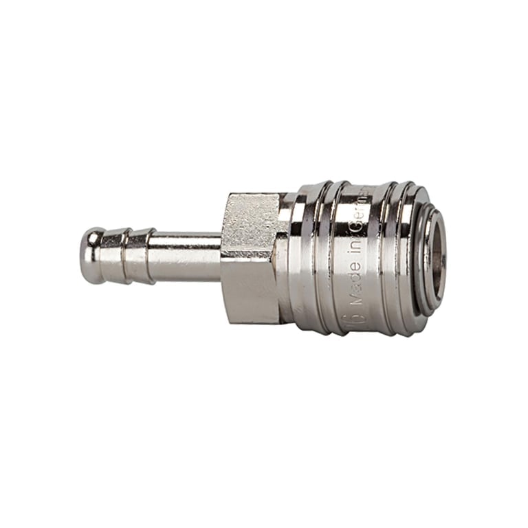 Riegler 107289 Schnellverschlusskupplung NW 7,2, Messing vernickelt, Tülle LW 10 - Bild 1