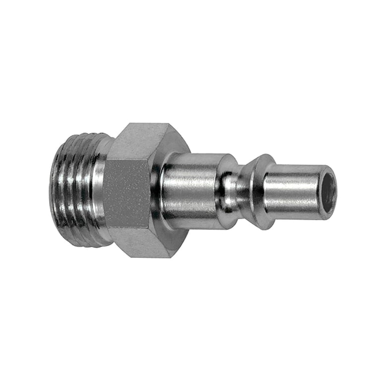 Riegler 140100 Nippel für Kuppl. NW 5,5, ARO 210, Stahl gehärtet/verz., R 1/2 AG
