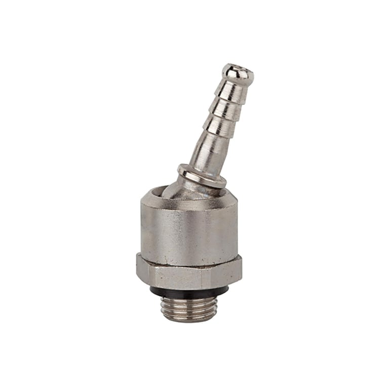 Riegler 107322 Schlauchtülle, Messing vernickelt, drehbar, G 1/4 AG, LW 6