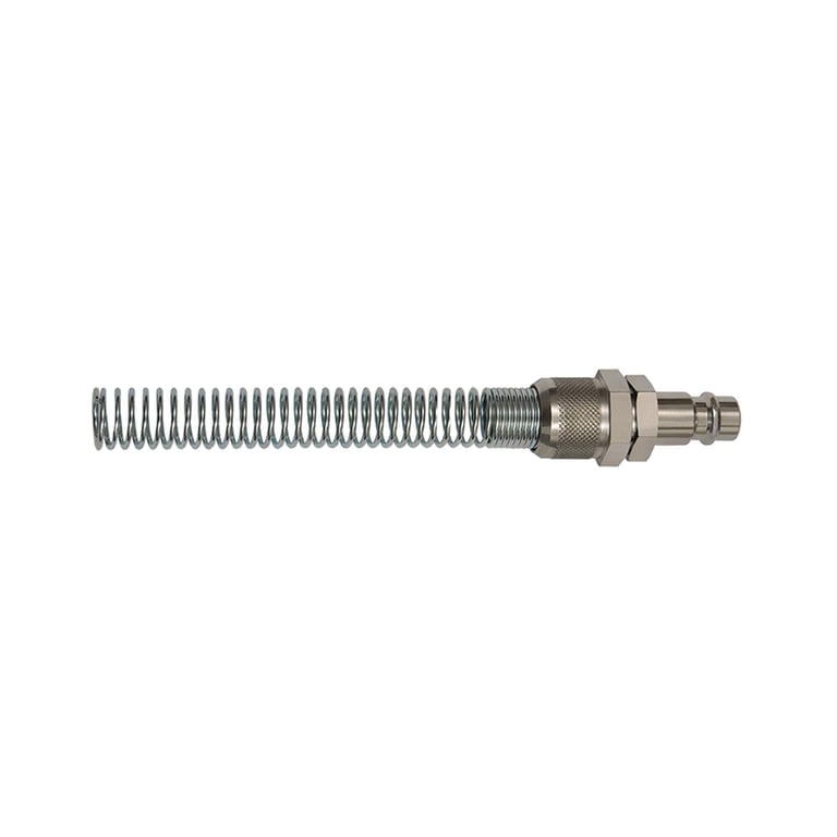 Riegler 141542 Nippel,NW7,2 - NW7,8,Stahl verz.,f. Schlauch8x6,mit Knickschutz