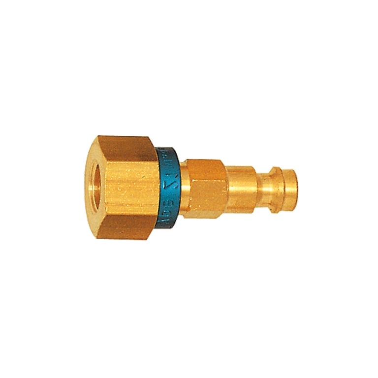 Riegler 107652 Unverwechselbarer Nippel NW 5, Messing blank, G 1/4 IG, braun