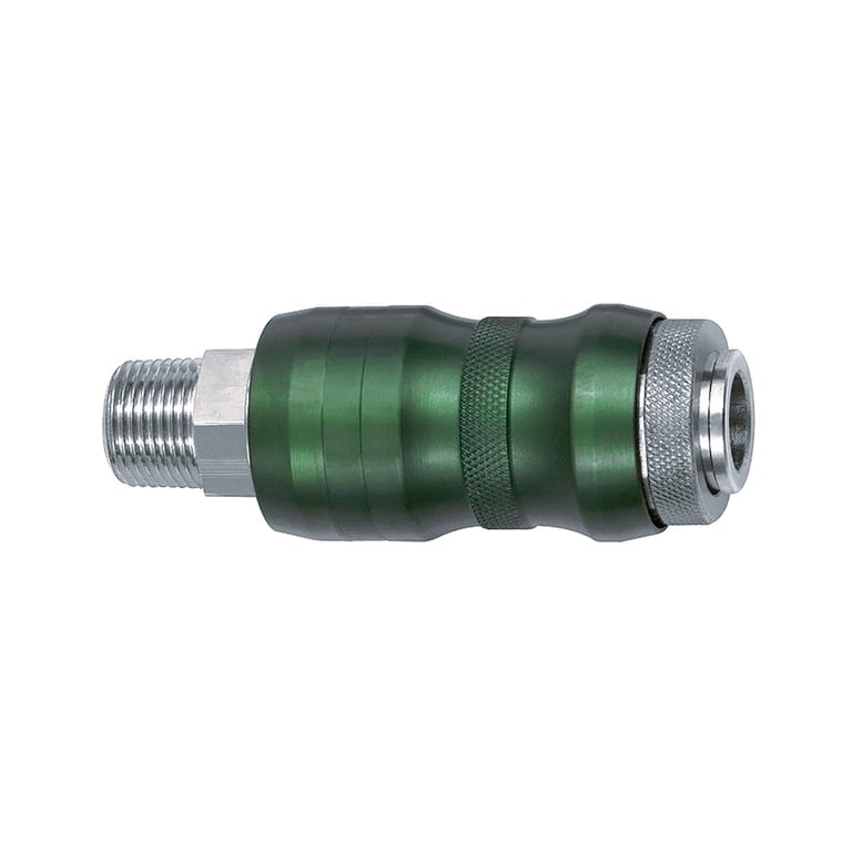Riegler 134074 Sicherheitskupplung NW7,8, Bi-Tec, MS vern., R 1/4 AG, 2050 l/min - Bild 1