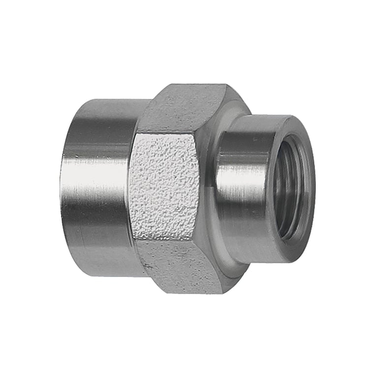 Riegler 111803 Muffe, Außensechskant, reduzierend, G 1/2, G 3/8, ES 1.4571