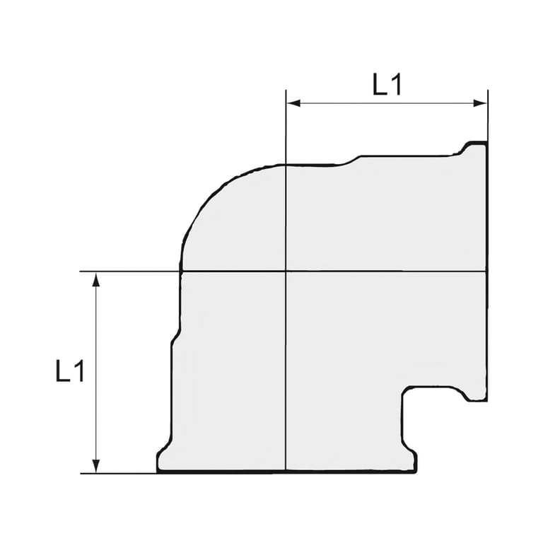 Riegler 194102 Winkelstück, 90°, innen/innen, G1/2, Druck 16 bar, Messing blank - Bild 4
