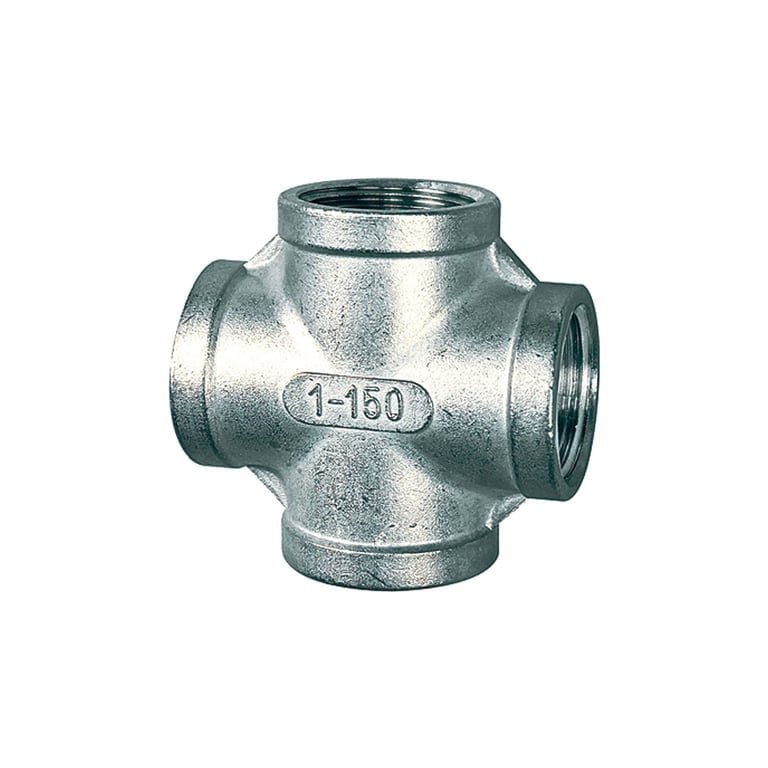 Riegler 112686 Kreuzverteiler, 4 x innen, Rp 3/8, Edelstahl 1.4408 - Bild 1