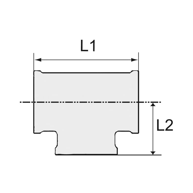 Riegler 194125 T-Stück, 3 x Innengewinde, G 3/4, Druck 16 bar, Messing blank - Bild 2