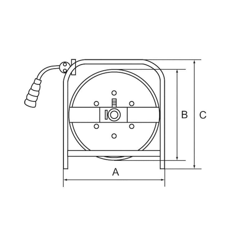 Riegler 113977 Schlauchaufroller, mobiler Einsatz, PU-Schl. ø 12x8, G 3/8, 50 m - Bild 2