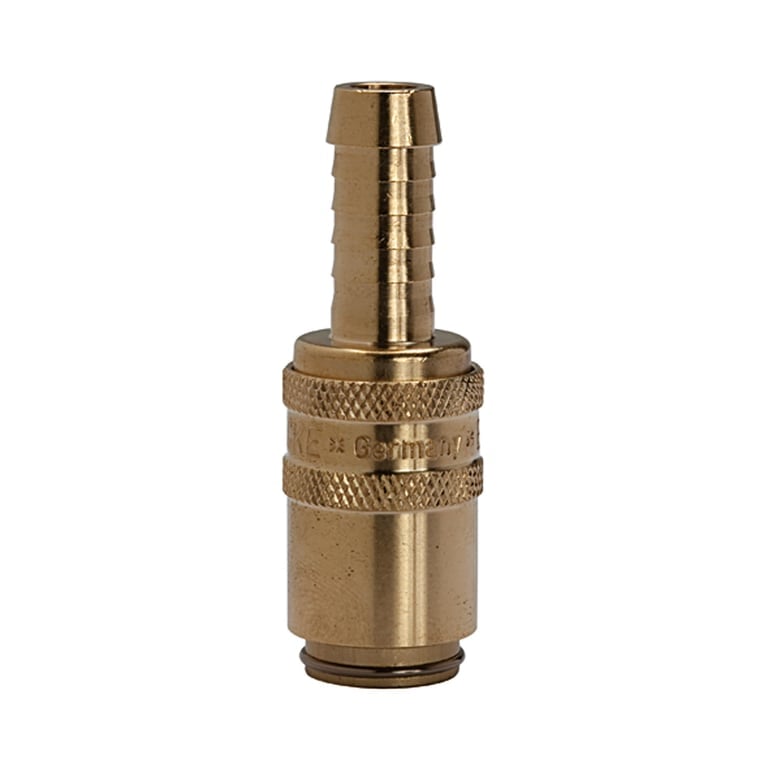 Riegler 107911 Temperierkupplung DN 6, Zapfen 9 mm, Absperrventil, Tülle gerade