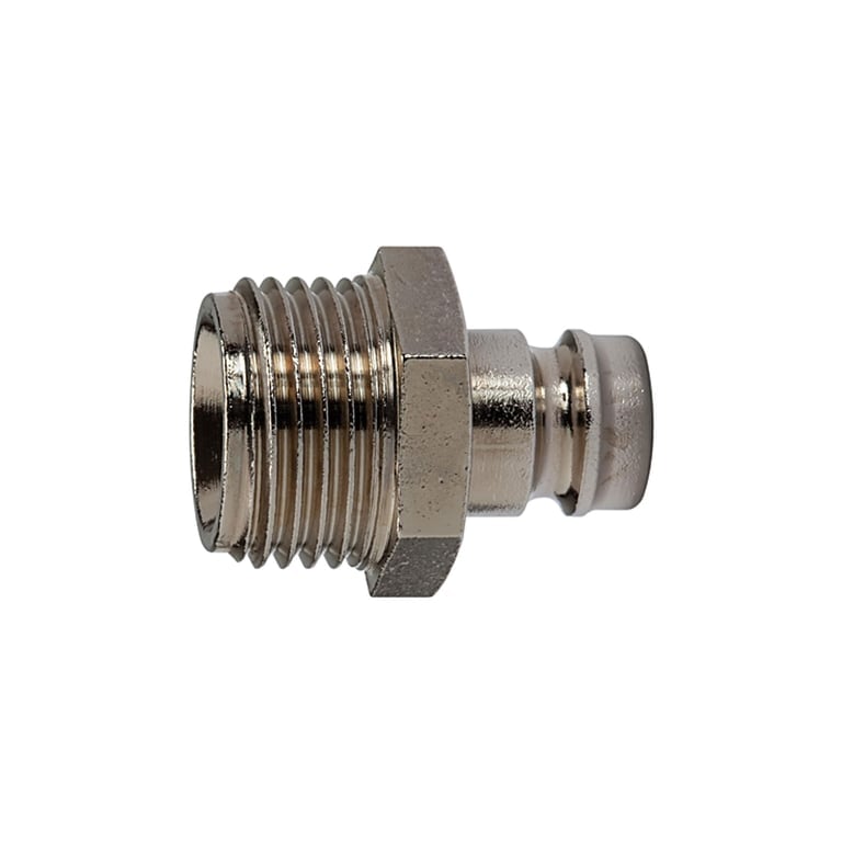 Riegler 107936 Temperier-Einstecknippel DN 6 mit AG, mit Absperrventil, M14x1,5