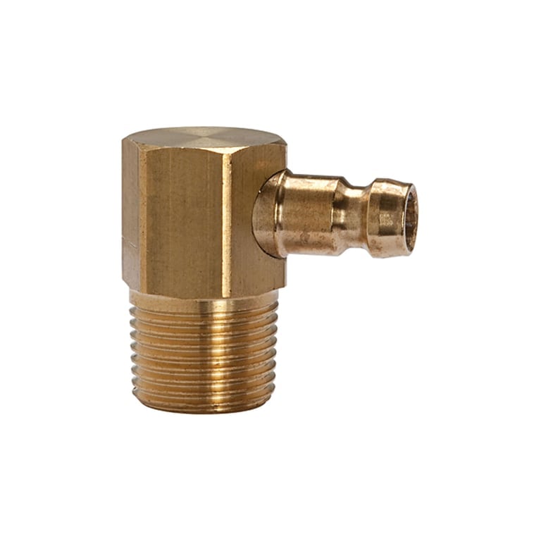 Riegler 107945 Temperier-Einstecknippel DN 6, 90°, mit Außengewinde, M8x0,75