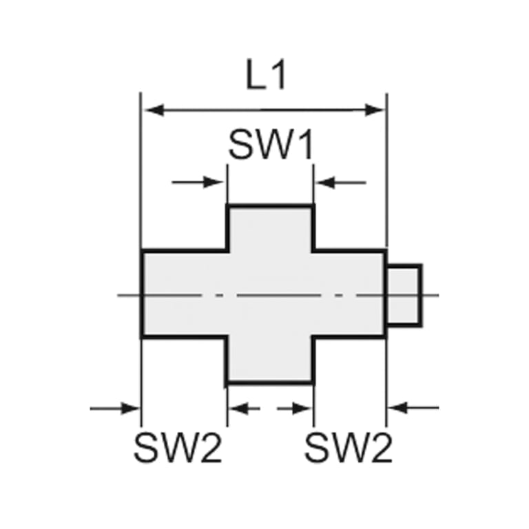 Riegler 111938 Lösb. Doppelgewindenippel, IG/AG, kon. dichtend, G 1/4, ES 1.4408 - Bild 2