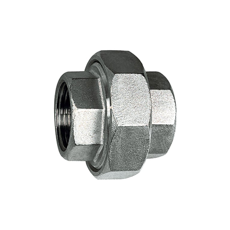 Riegler 111954 Lösb. Doppelgewindenippel, flach dichtend, G 2 i., ES 1.4408 - Bild 1