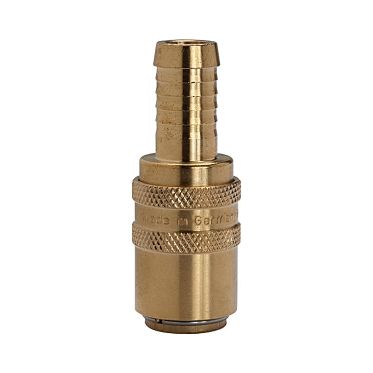 Riegler 107953 Temperierkupplung DN 9, Zapfen 13 mm, Absperrventil, Tülle gerade